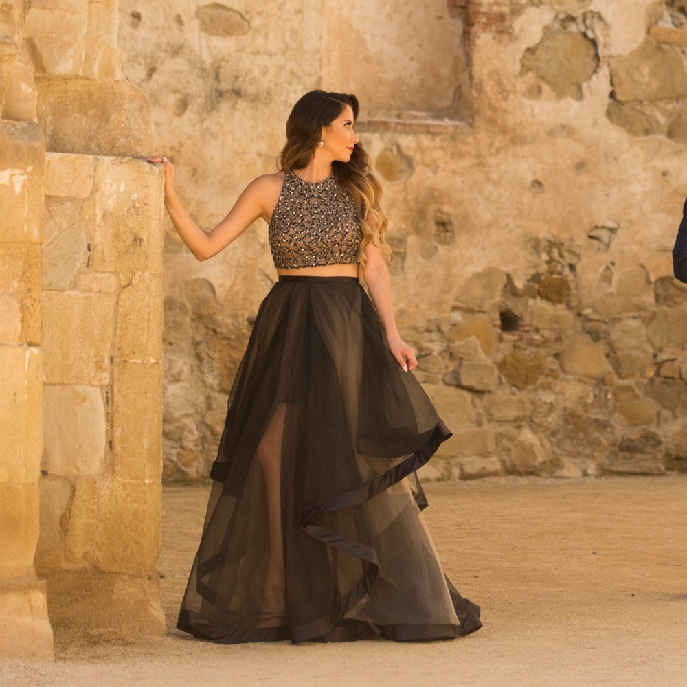 Two-piece ball gown